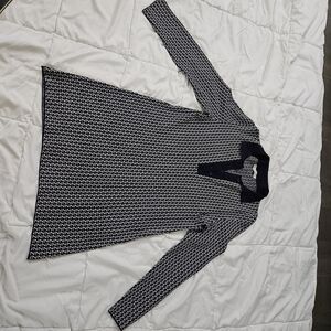 Zara Black and White Patterned Dress